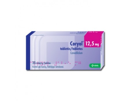 Coryol 12.5 mg. 28 tablets